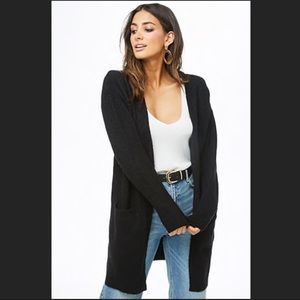 NWT forever 21 long open front knit cardigan